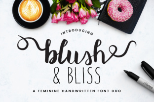 Blush Bliss: A Feminine Handwritten Font Duo for Digital Branding