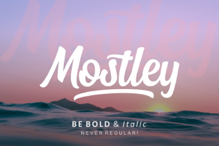 Mostley Typeface for Rustic Handmade Branding