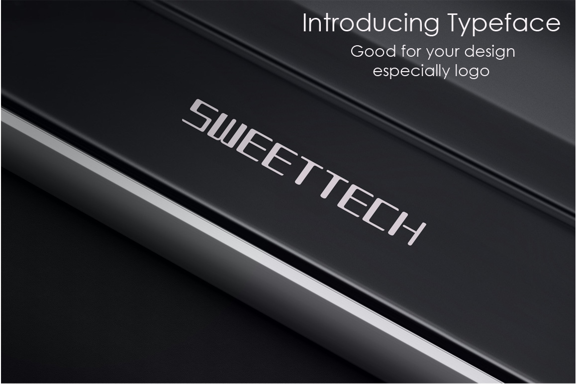 Sweettech Typeface for Modern Brand Identity